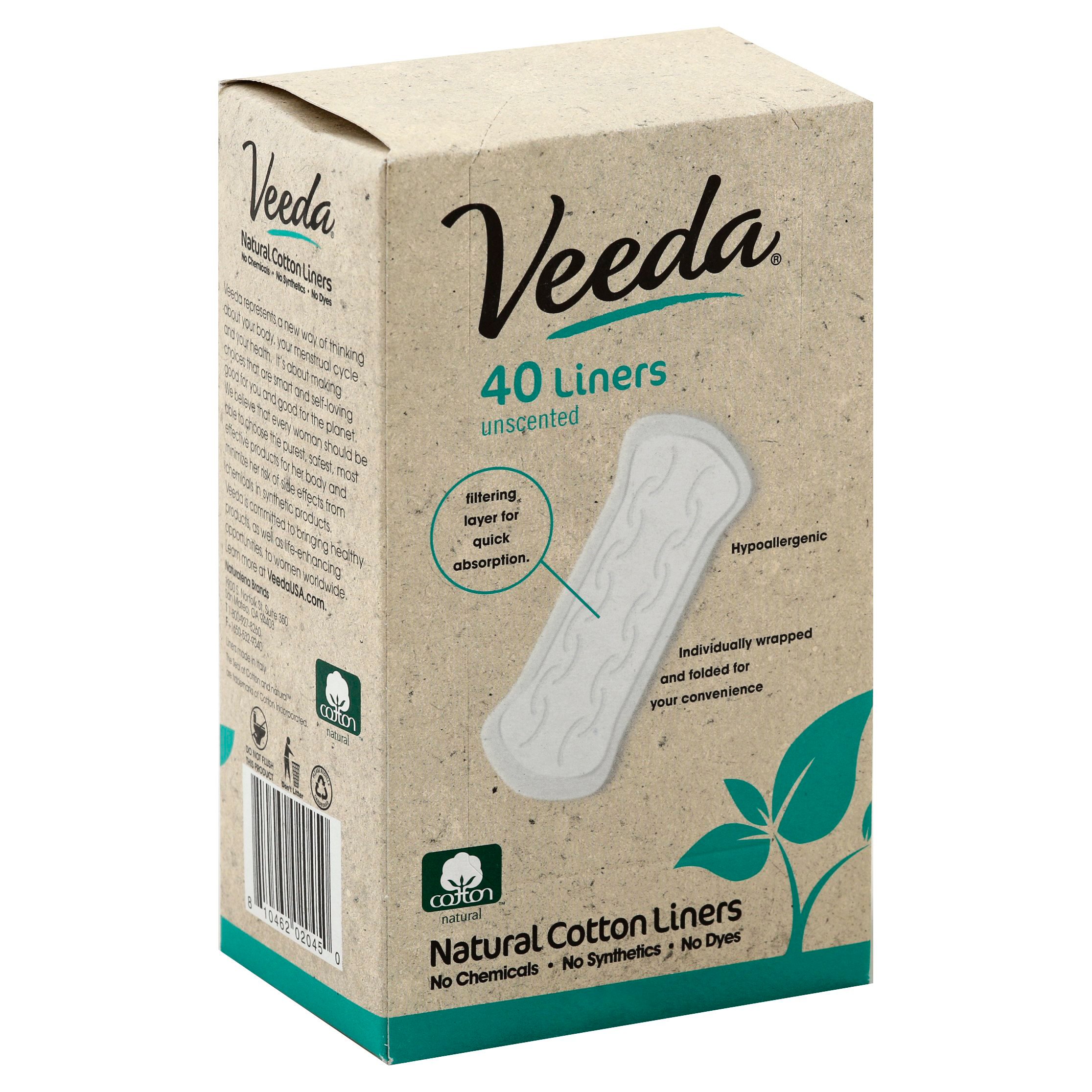 Veeda Natural Cotton Liners Shop Feminine Care at HEB