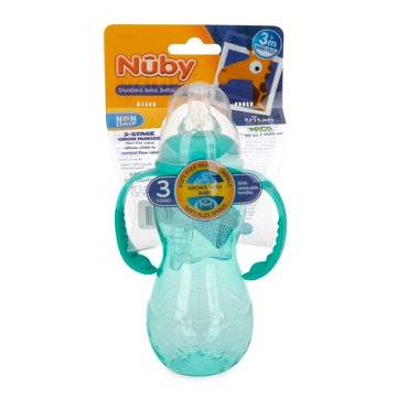 Nuby Standard Neck Bottle - 3 Stage, 10 oz
