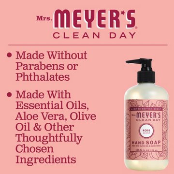 Mrs. Meyer's Clean Day Rose Liquid Hand Soap, 12.5 oz