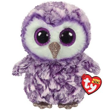ty Moonlight - Purple Owl Beanie Boos Plush, 13 in