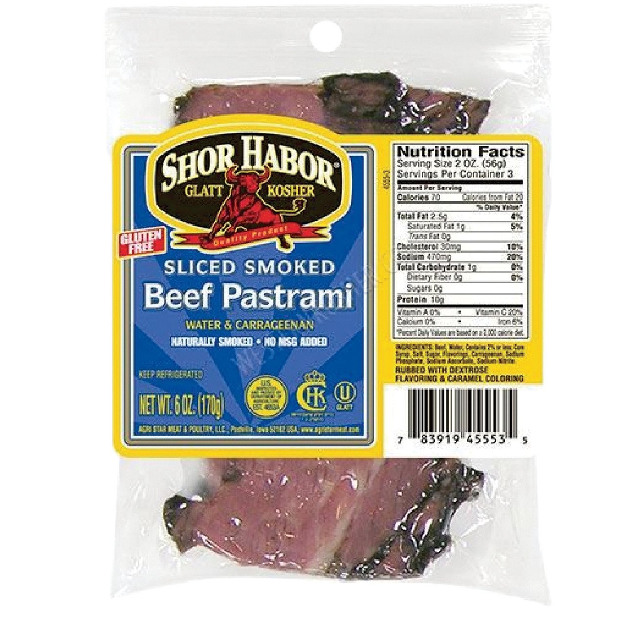 Shor Habor Sliced Smoked Beef Pastrami Shop Meat at HEB