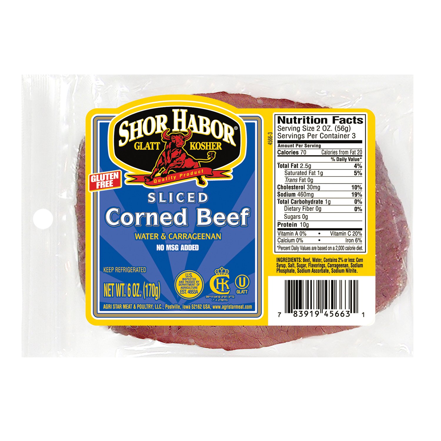 Shor Habor Kosher Sliced Corned Beef Shop Meat at HEB