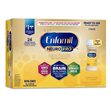 Enfamil Neuropro Ready to Feed Infant Fomula Milk-Based with Iron, 2 oz Bottles, 24 ct