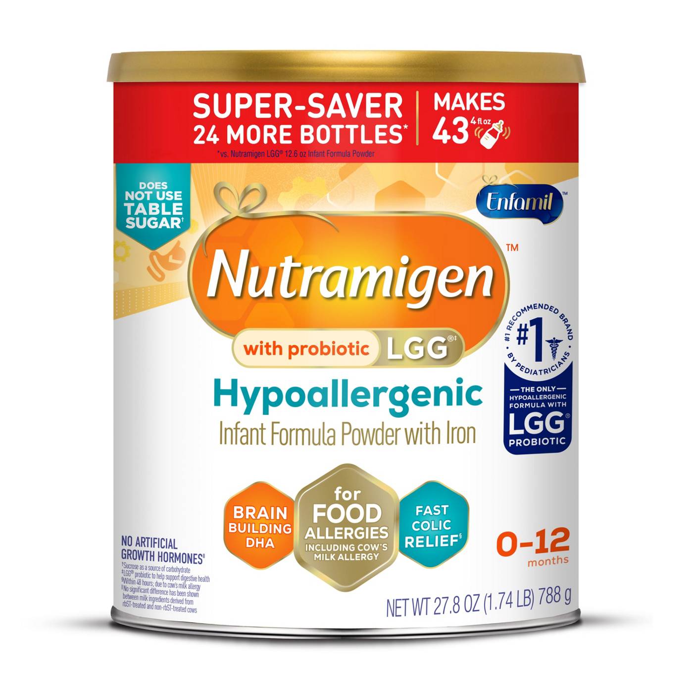 Enfamil Nutramigen with Enflora LGG Hypoallergenic Baby Formula Powder with Iron; image 1 of 10