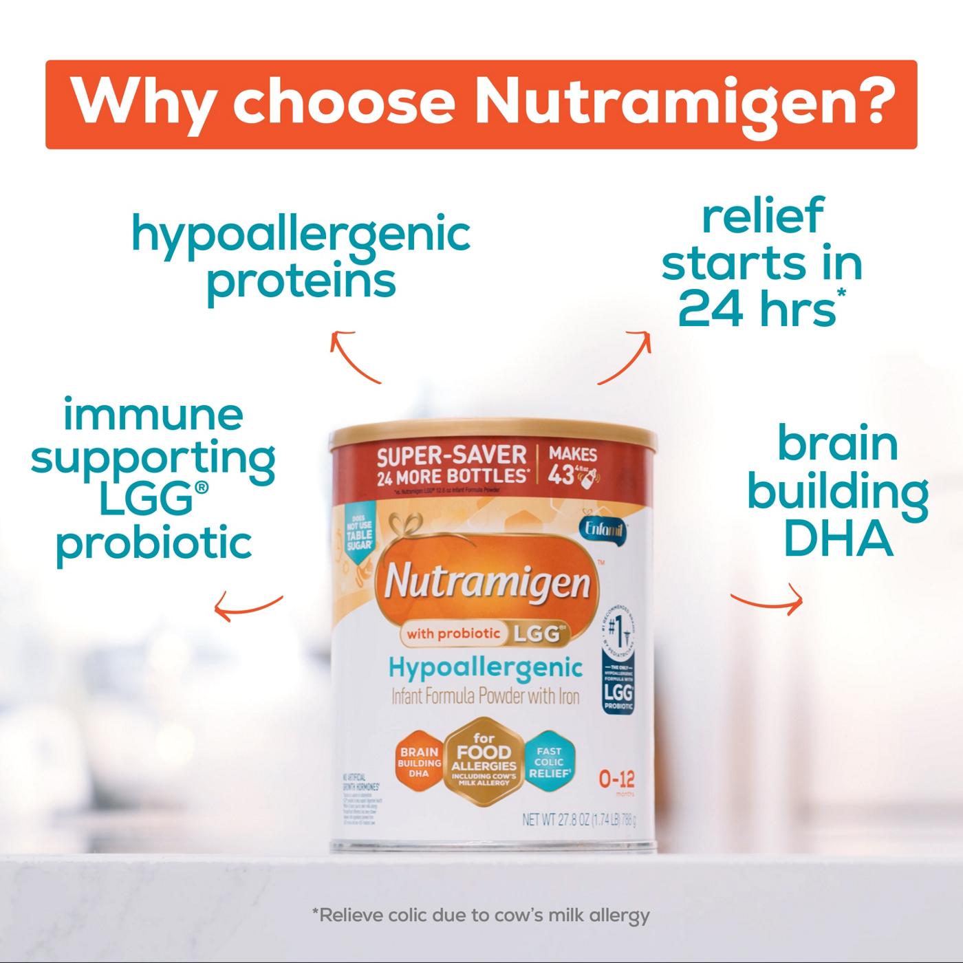 Enfamil Nutramigen with Enflora LGG Hypoallergenic Baby Formula Powder with Iron; image 3 of 10