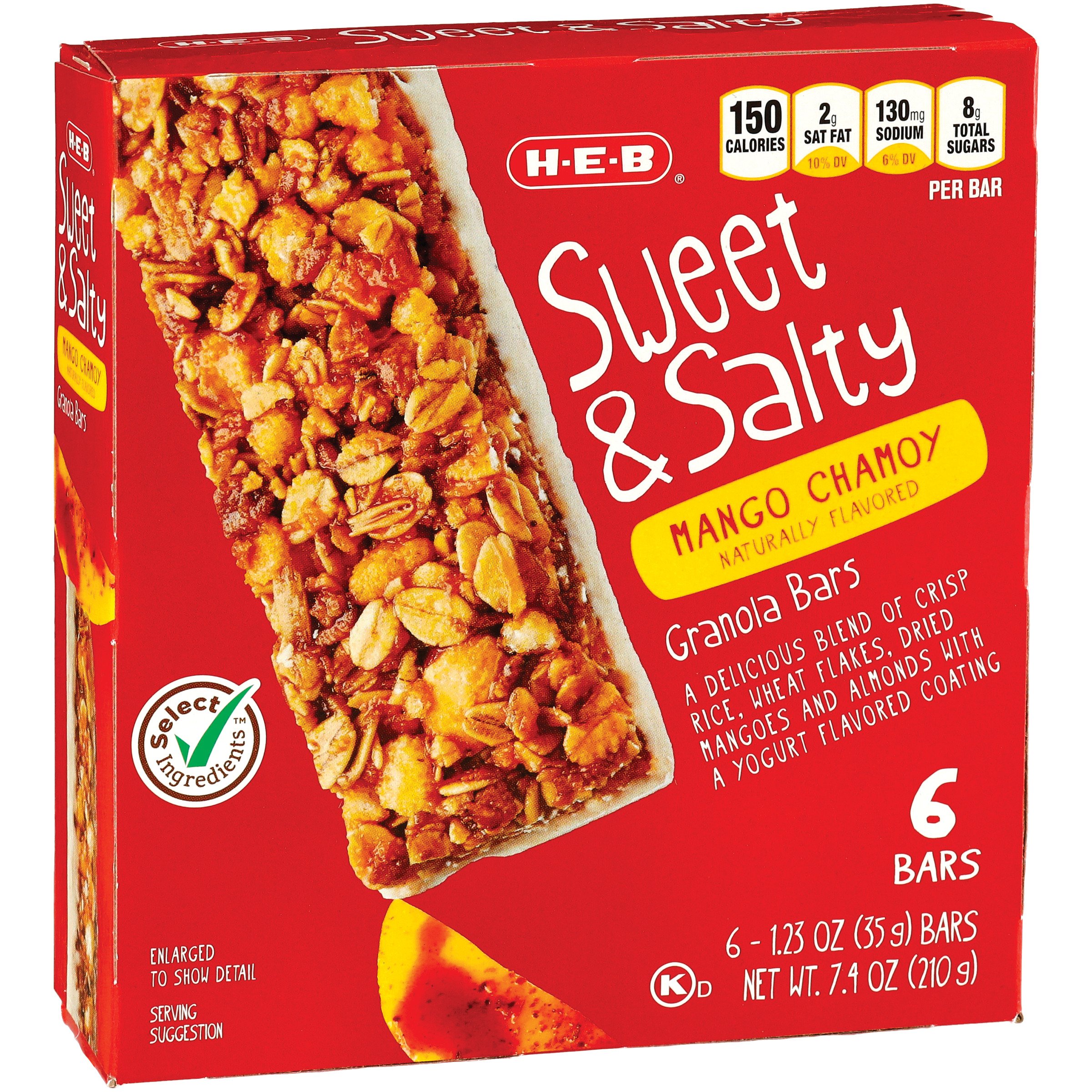HEB Select Ingredients Sweet & Salty Mango Chamoy Granola Bars Shop