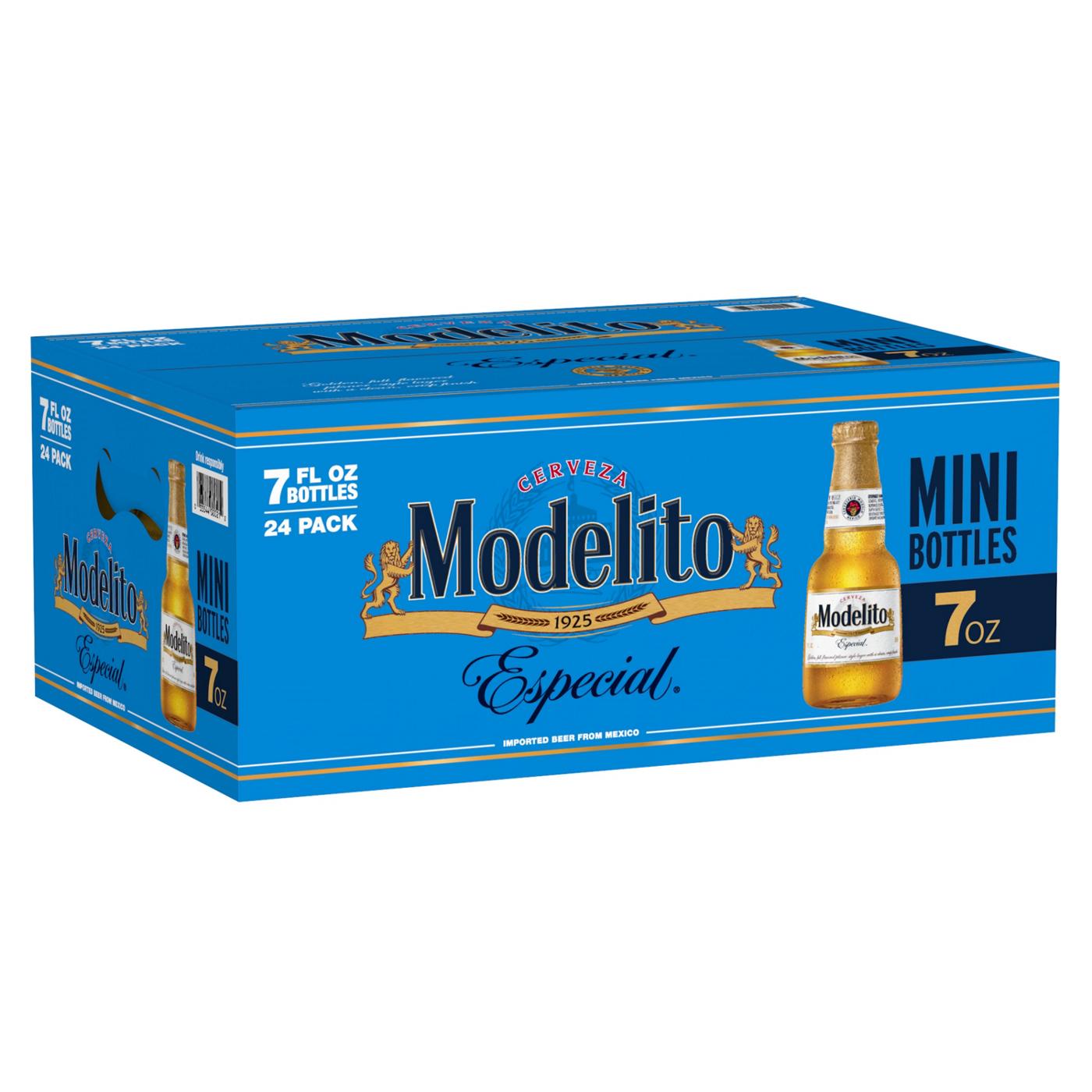 Modelo Especial Modelito Mexican Lager Import Beer 7 oz Bottles, 24 pk; image 1 of 11