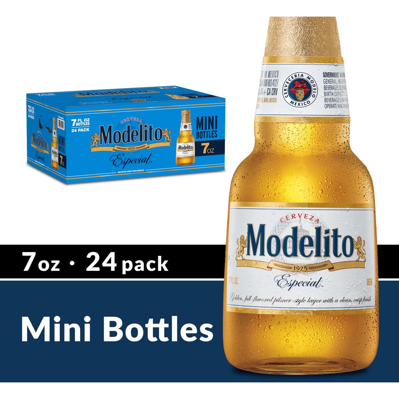 Modelo Especial Modelito Mexican Lager Import Beer 7 oz Bottles, 24 pk; image 5 of 11