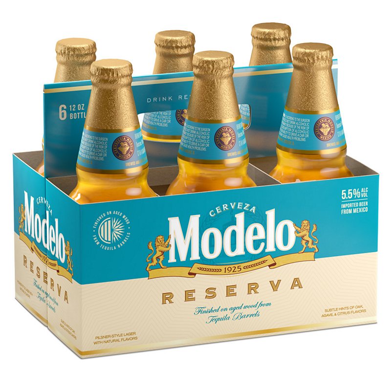 Modelo Reserva Tequila Barrel Mexican Lager Beer 12 oz Bottles Shop