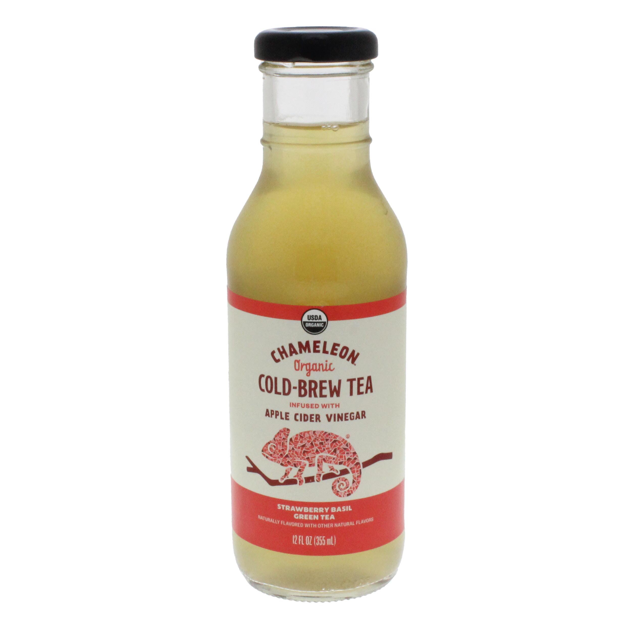 Chameleon Ready To Drink Apple Cider Vinegar Strawberry Basil Green Tea