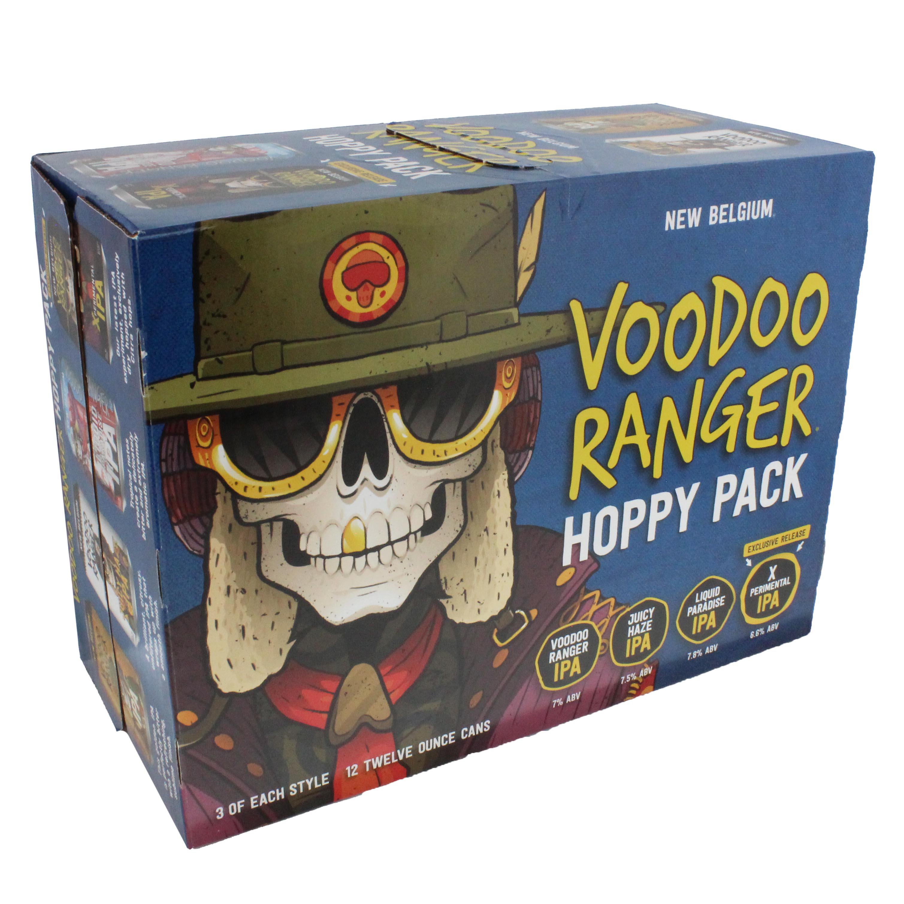 New Belgium Voodoo Ranger Hoppy Pack IPA Craft Beer 12 pk Cans, 12 oz