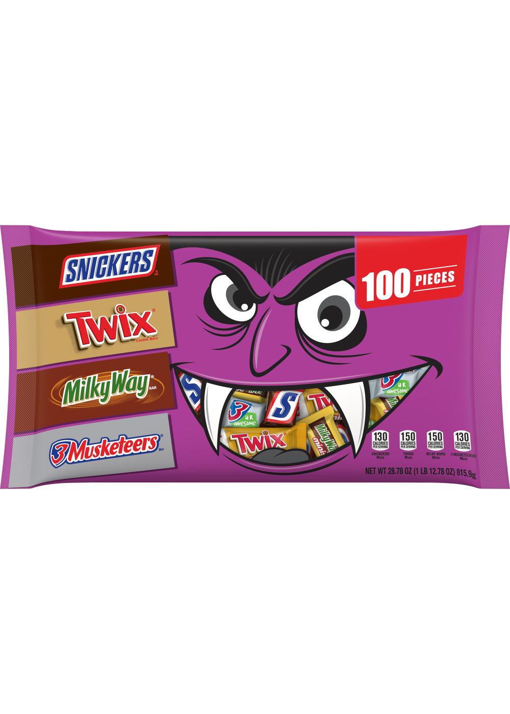 Snickers, Twix, Milky Way & 3 Musketeers Assorted Halloween Candy Bars; image 1 of 7