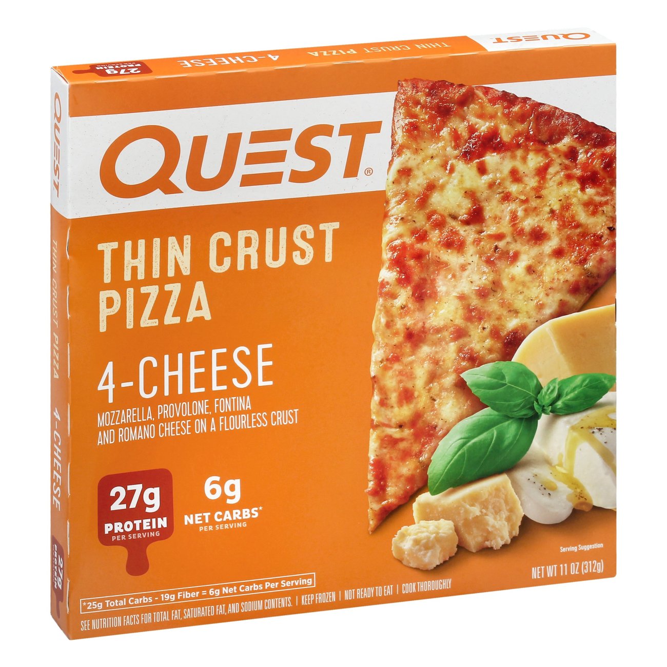 Quest Thin Crust Frozen Pizza - 4 Cheese, 11 oz