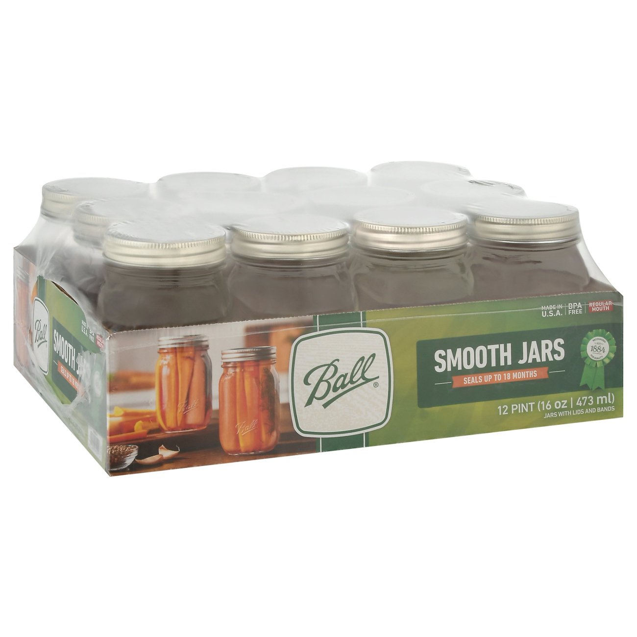 Ball Smooth Sided Pint Jars With Lids - Shop Cookware at H-E-B