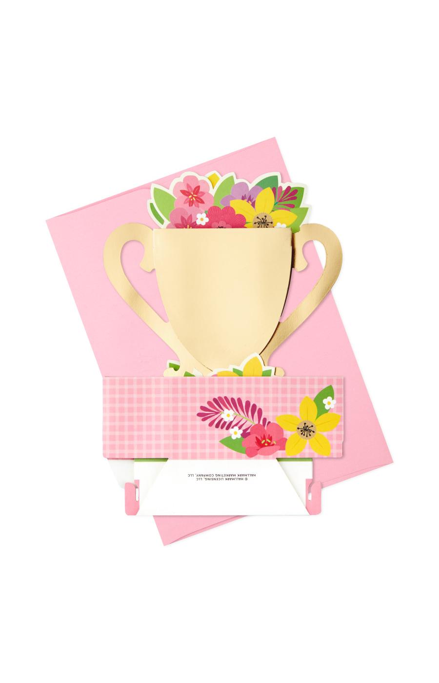 Hallmark Displayable Worlds Best Mom Trophy Pop Up Mothers Day Card S25 Shop Invites