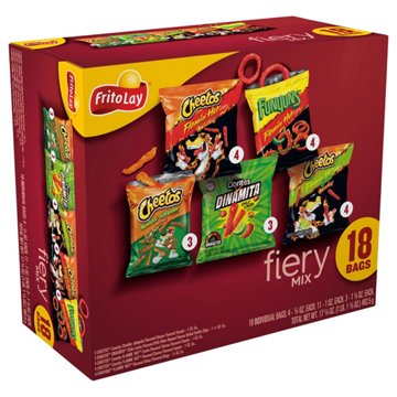 Frito Lay Fiery Mix Chips Multipack Bags, 18 ct