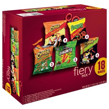 Frito Lay Fiery Mix Chips Multipack Bags, 18 ct