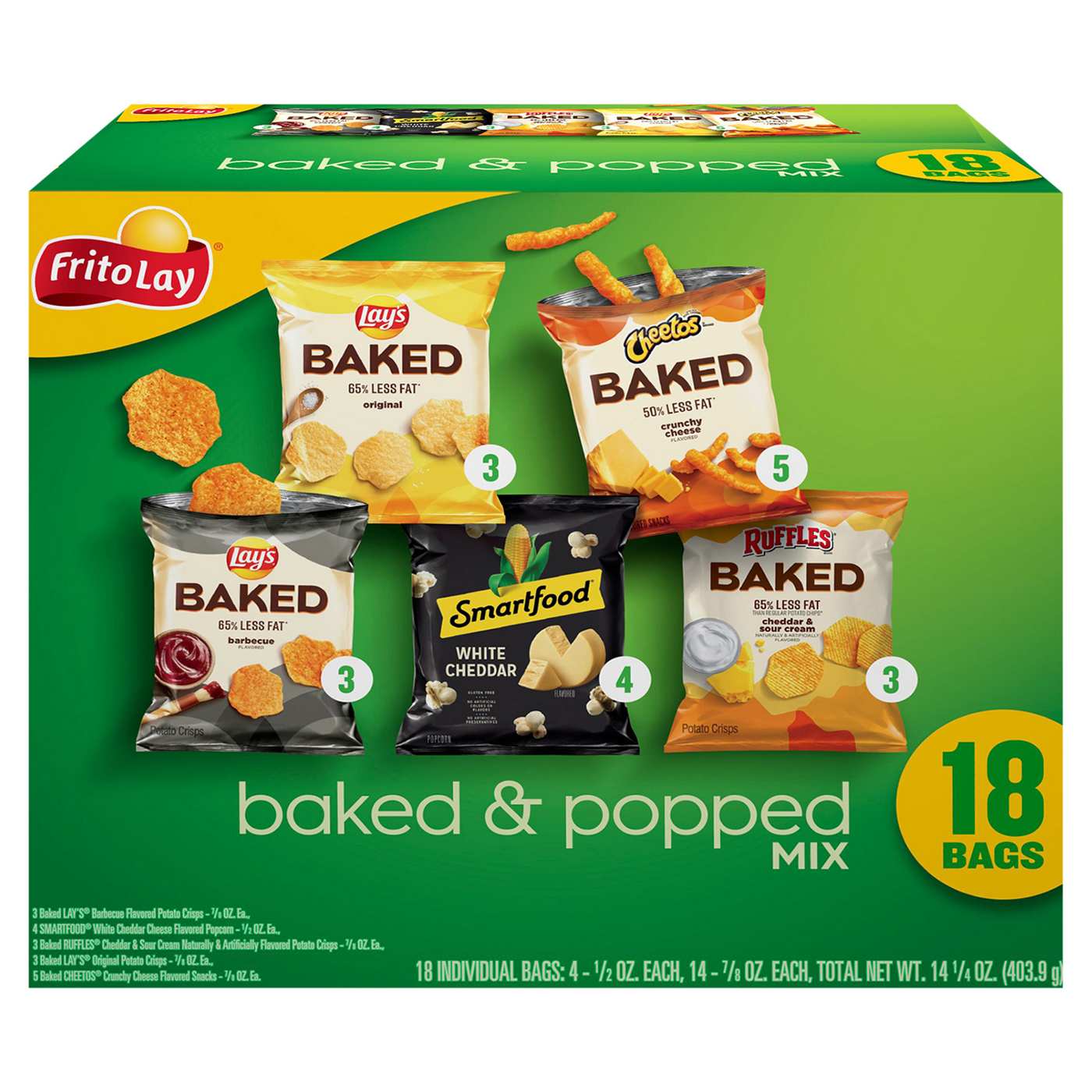 Frito Lay Baked & Popped Mix Variety Pack Chips; image 1 of 2