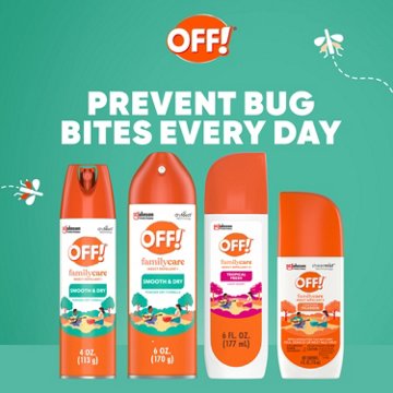 OFF! FamilyCare Mosquito Repellent Smooth & Dry Non-Greasy Spray, 2 pk, 8 oz