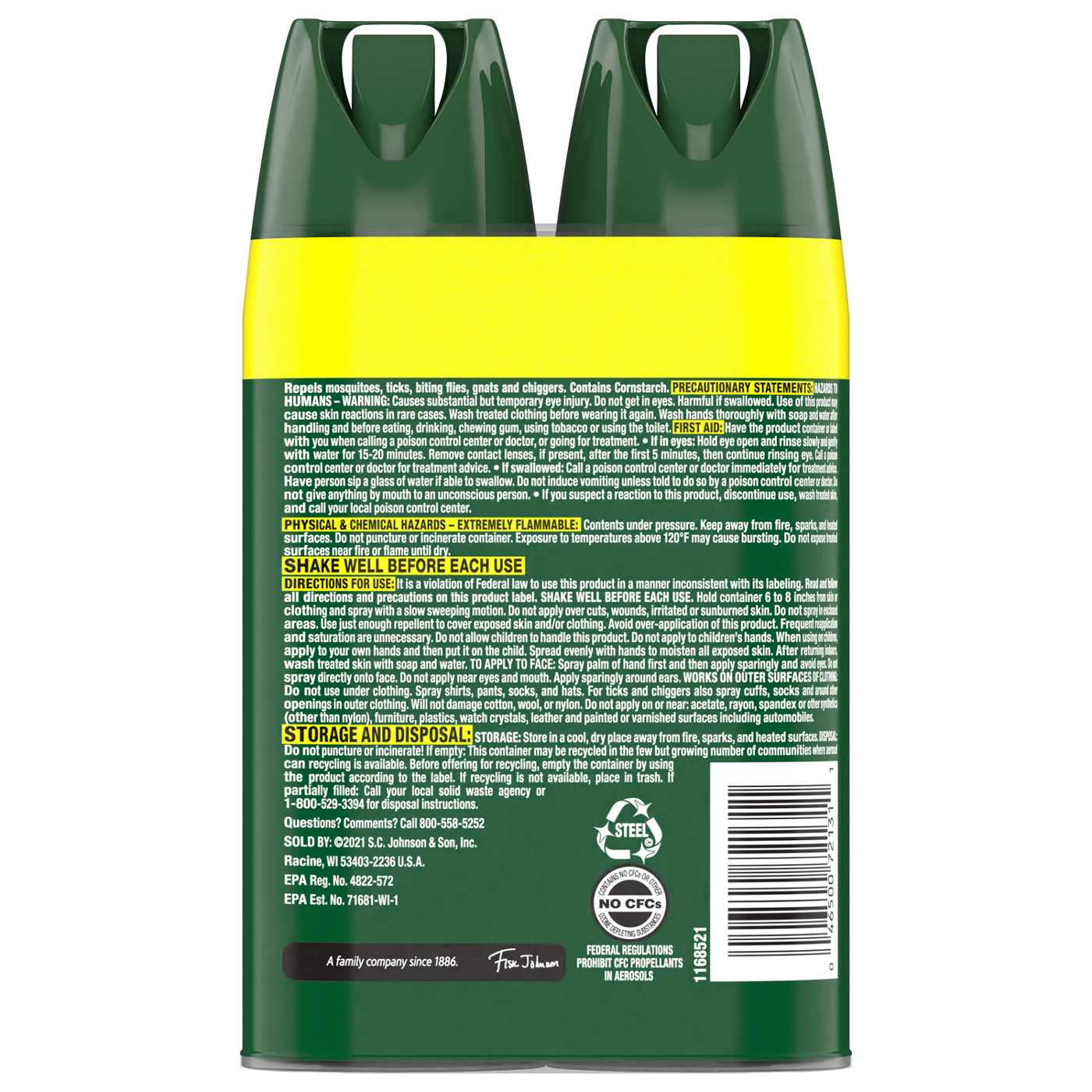 Off! Deep Woods Dry Insect Repellent VIII, 2 Pk; image 2 of 2