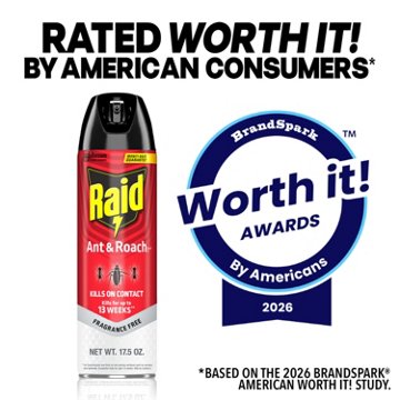 Raid Ant & Roach Killer 26 - Fragrance Free, 2 pk, 35 oz