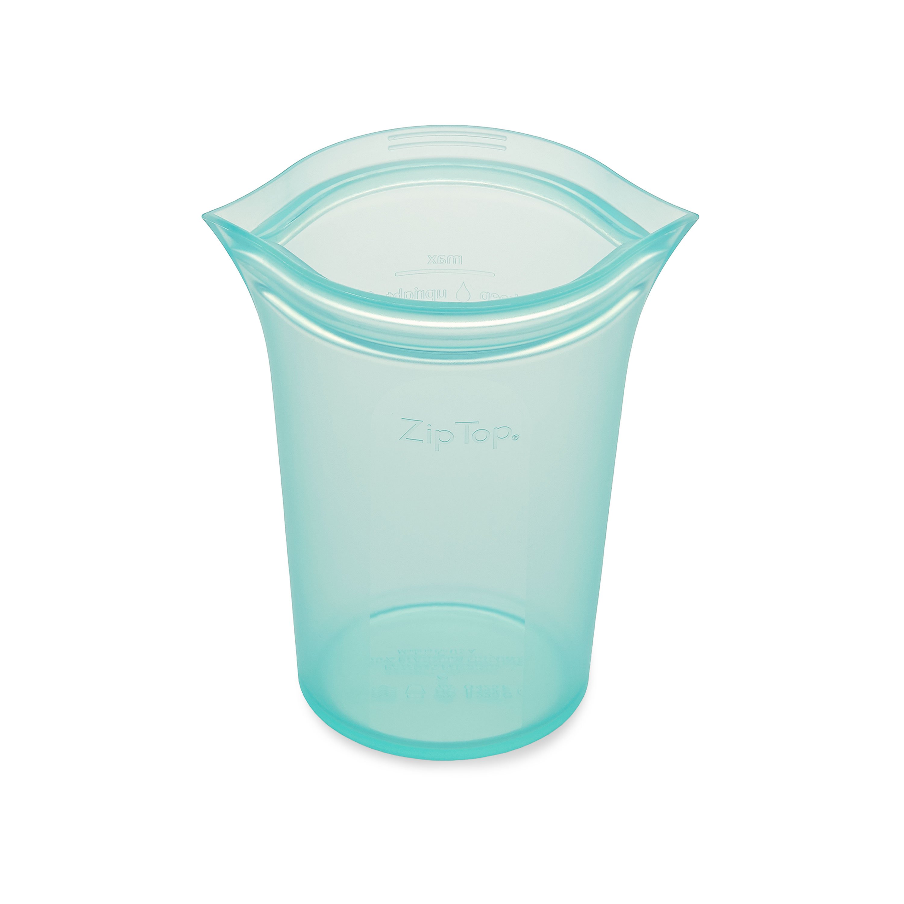Zip Top Teal Large Silicone Container Cup Shop Containers at HEB