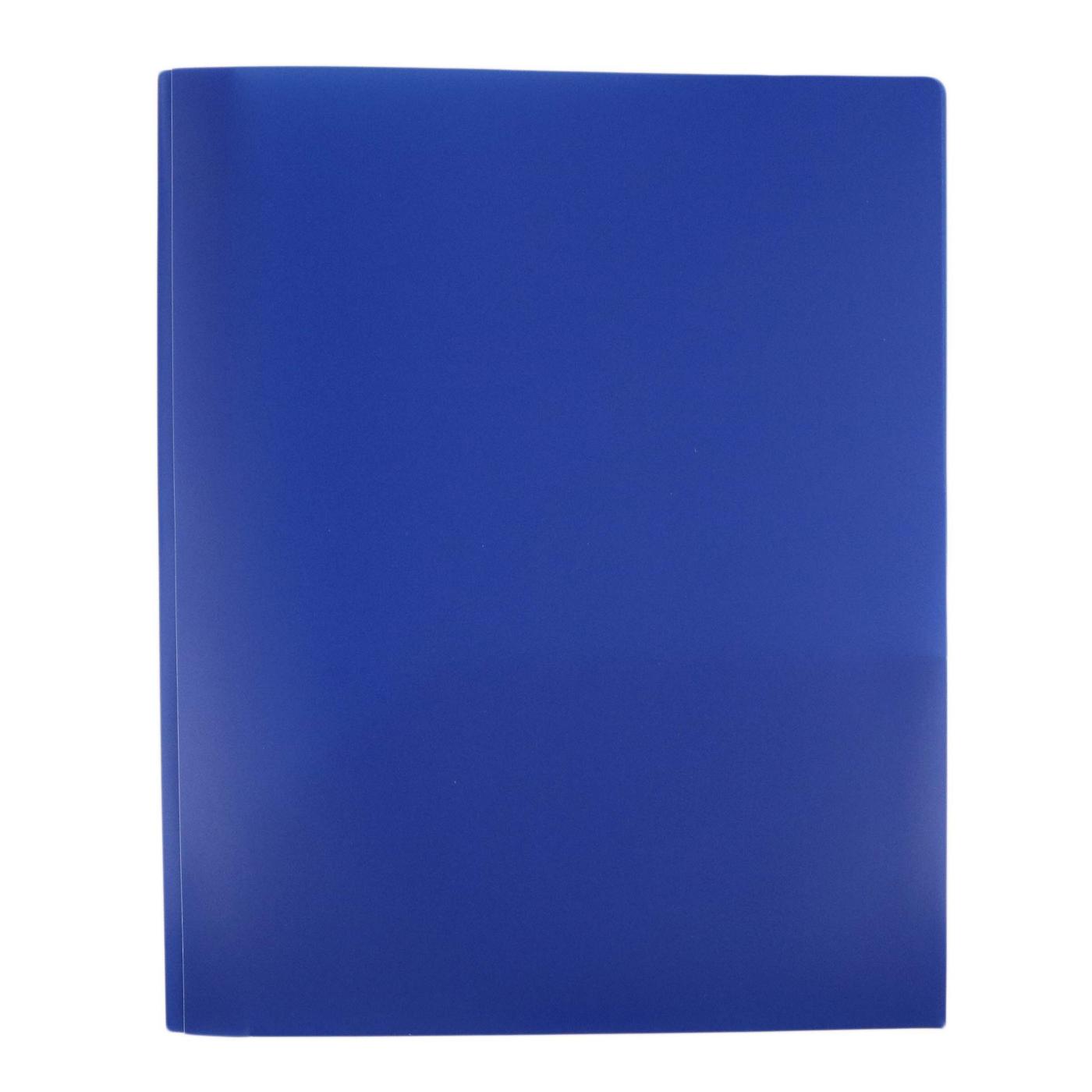 H-E-B Pocket Poly Folder with Prongs - Blue; image 1 of 2