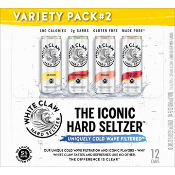 White Claw Hard Seltzer Hard Seltzer Variety 12 pk Cans - Flavor Collection No. 2, 12 oz