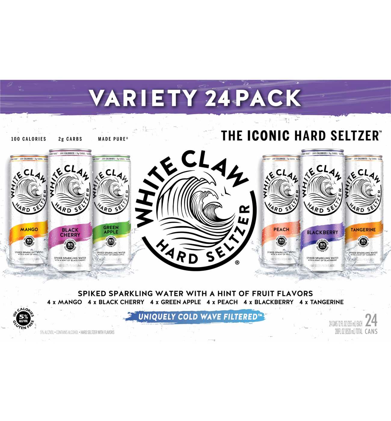 White Claw Hard Seltzer Variety 24 pk Cans; image 2 of 4