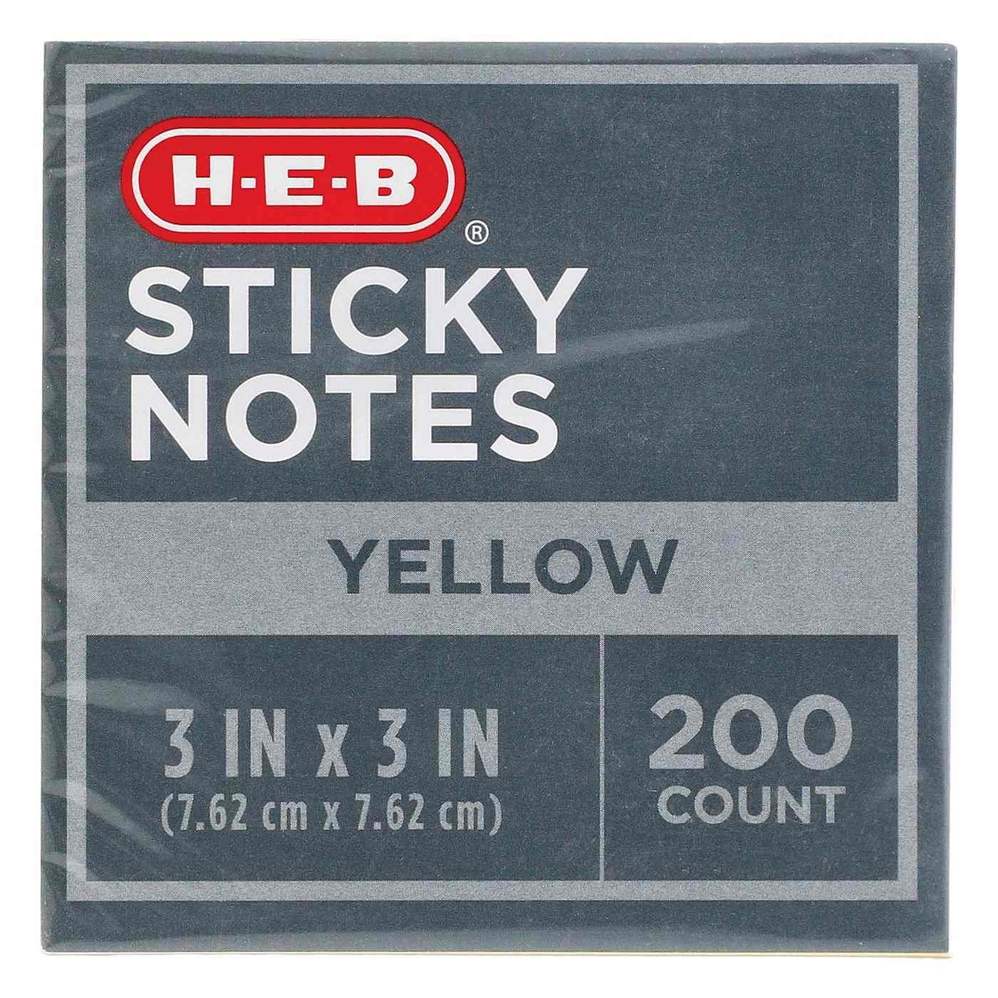H-E-B Sticky Notes - Yellow, 200 ct; image 1 of 2