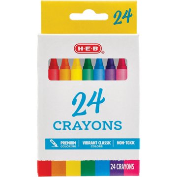 H-E-B Classic Crayons, 24 pk