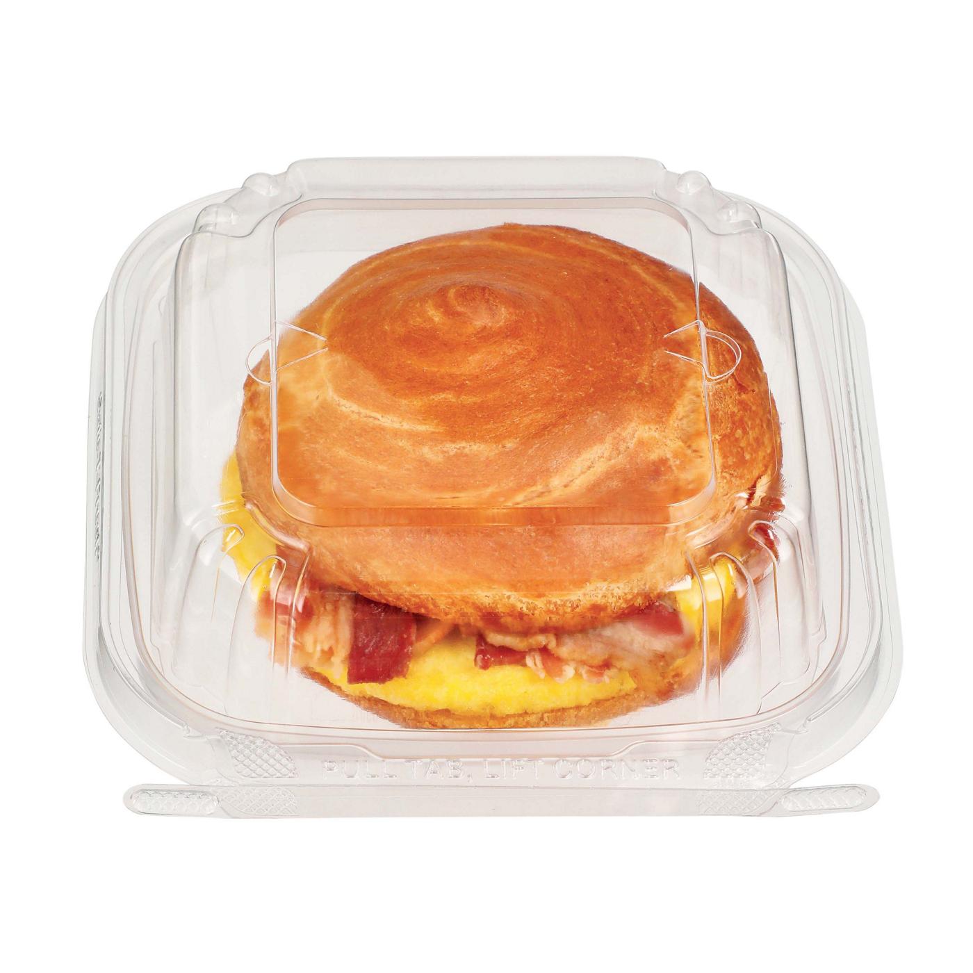 H-E-B Bakery Croissant Breakfast Sandwich - Bacon & Egg; image 1 of 2