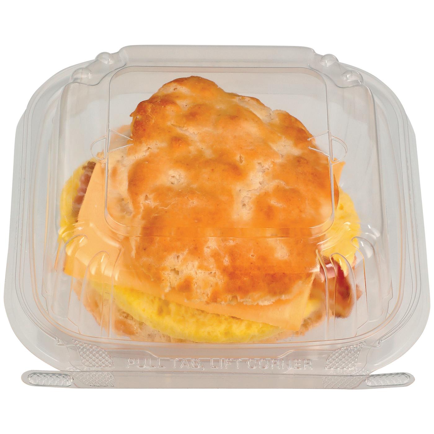 H-E-B Bakery Breakfast Biscuit Sandwich - Bacon, Egg & Cheese; image 1 of 4