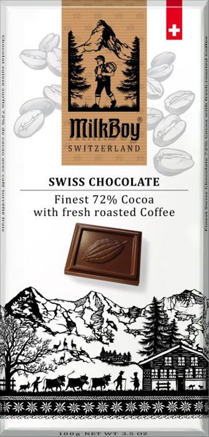 MilkBoy 72% Swiss Dark Chocolate Roasted Coffee, 3.5 oz | Central