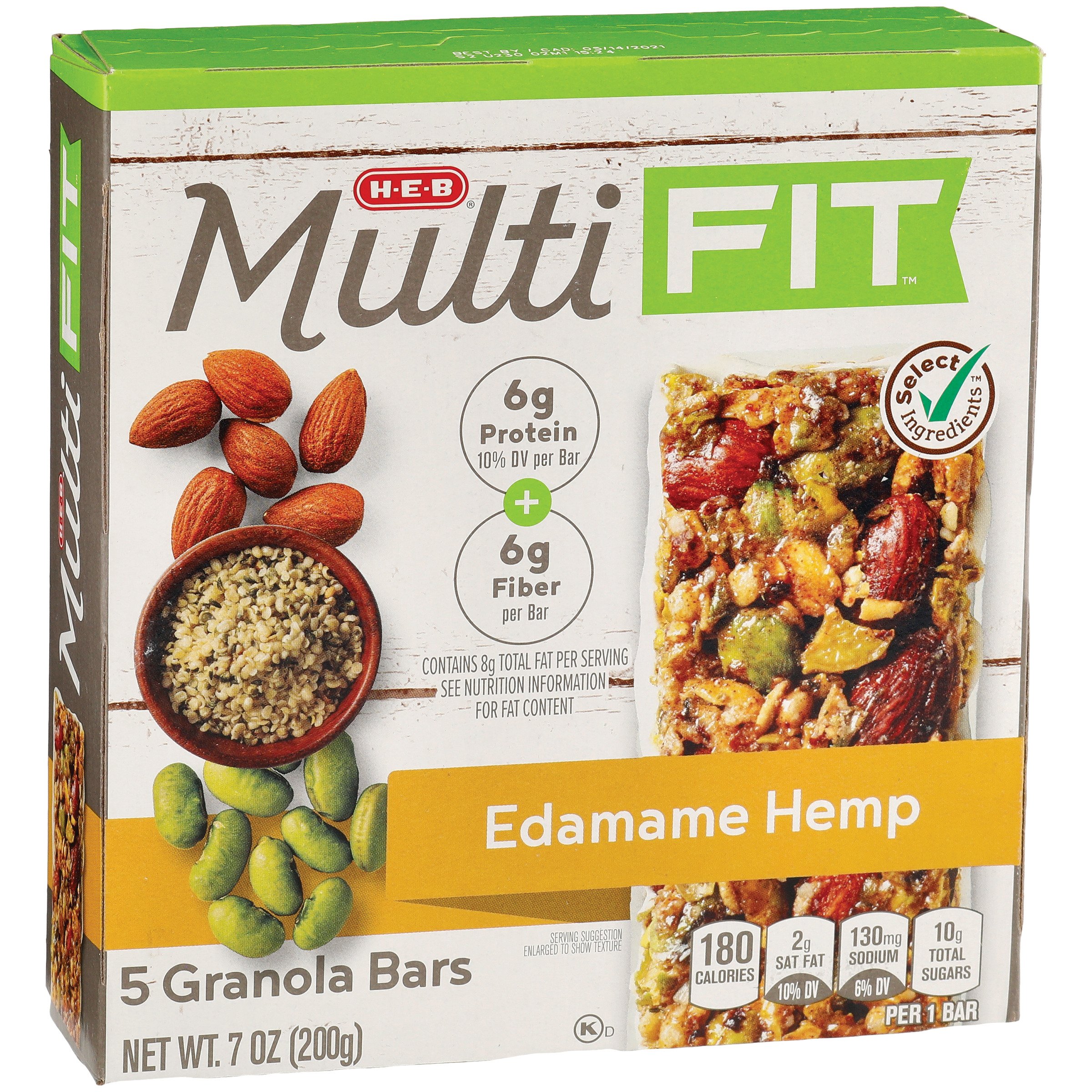 HEB Multi Fit Edamame Hemp Granola Bars Shop Granola & Snack Bars