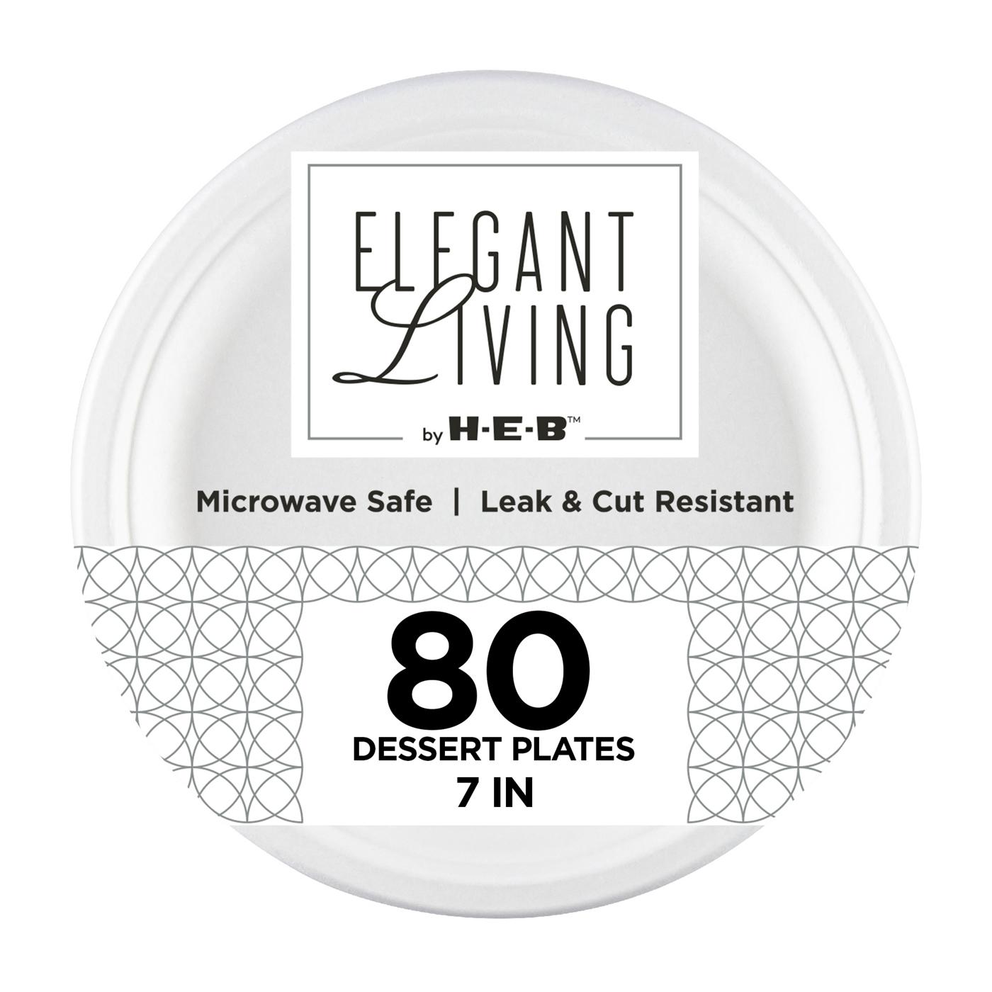 Elegant Living by H-E-B 7" Round Paper Plates; image 1 of 4