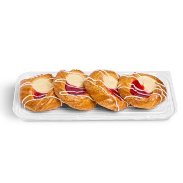 H-E-B Bakery Strawberry & Cream Cheese Danish Twist Pastries, 4 ct