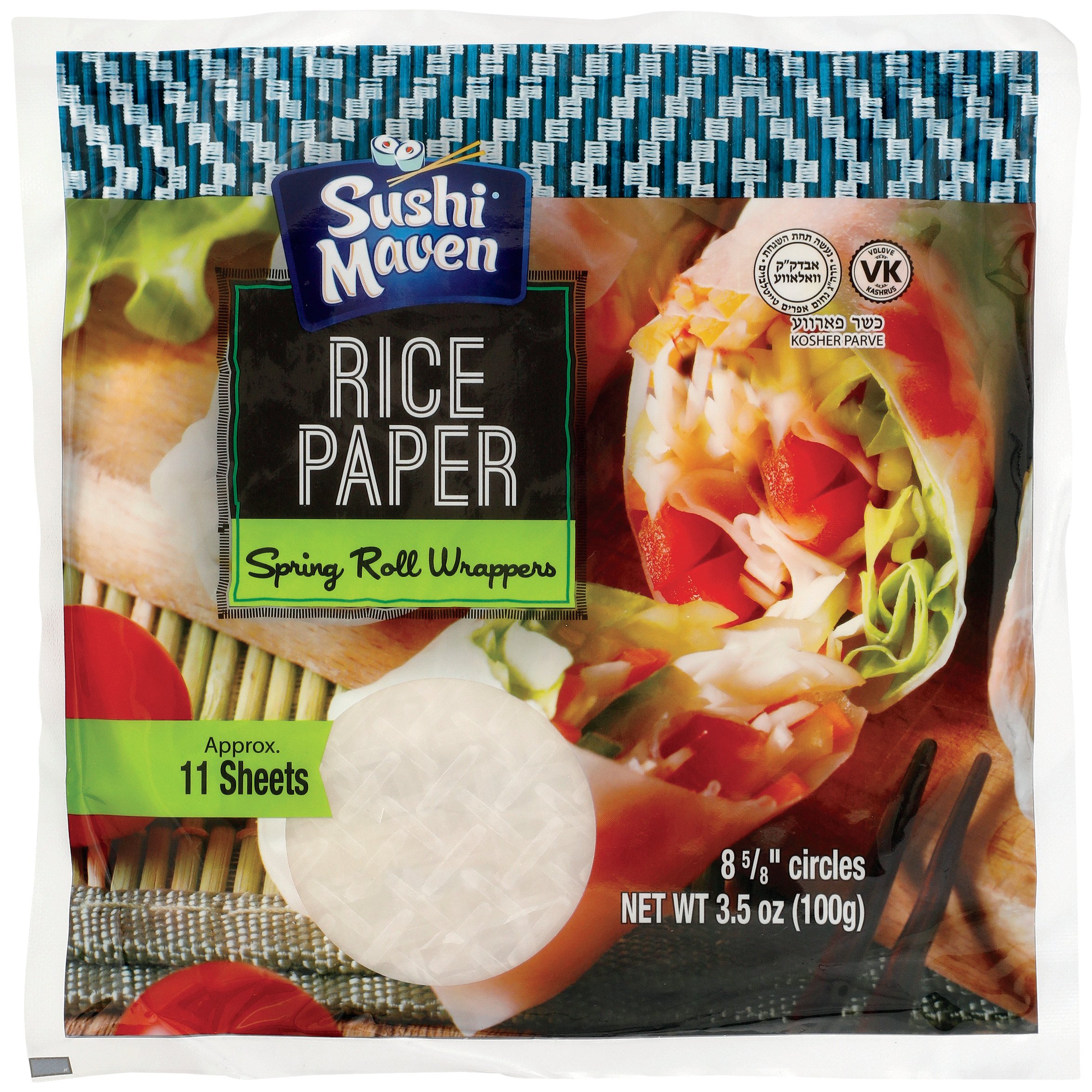 Sushi Maven Rice Paper Spring Roll Wrappers, Kosher Shop Specialty