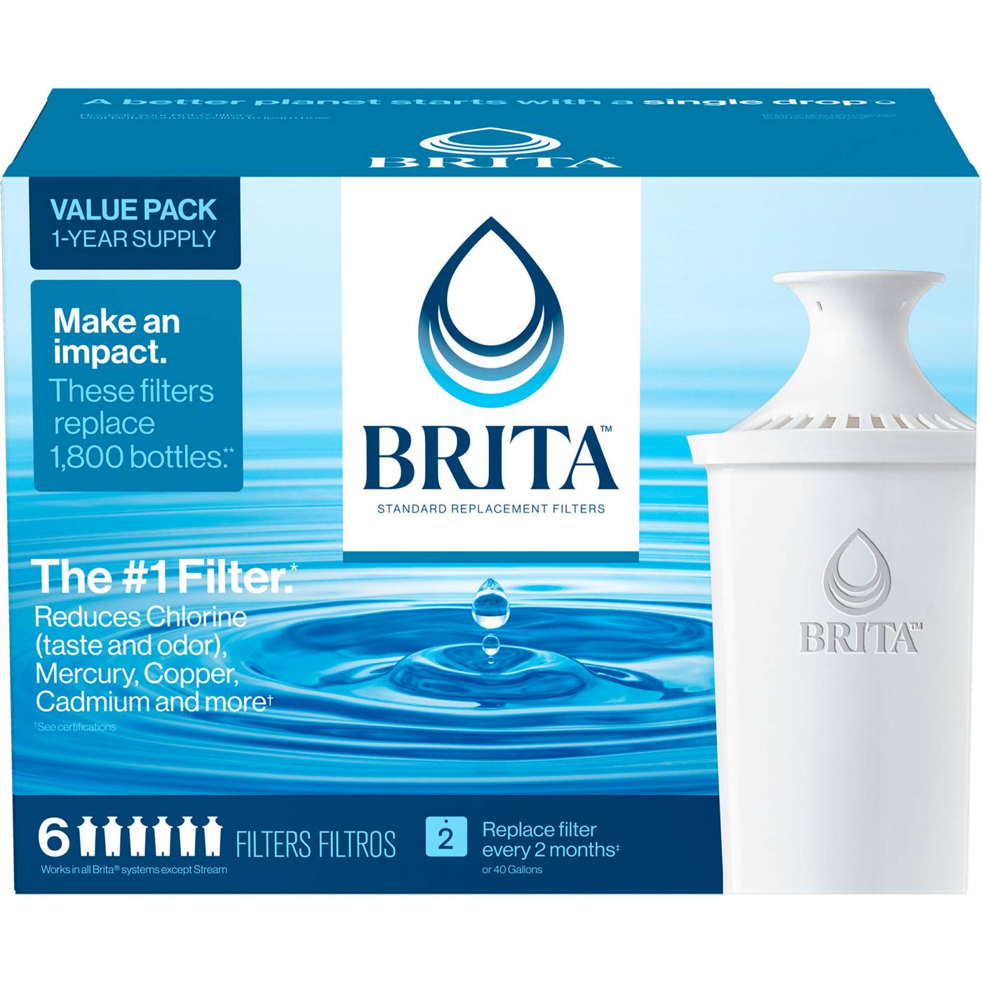 Brita Standard Replacement Water Filters; image 1 of 3