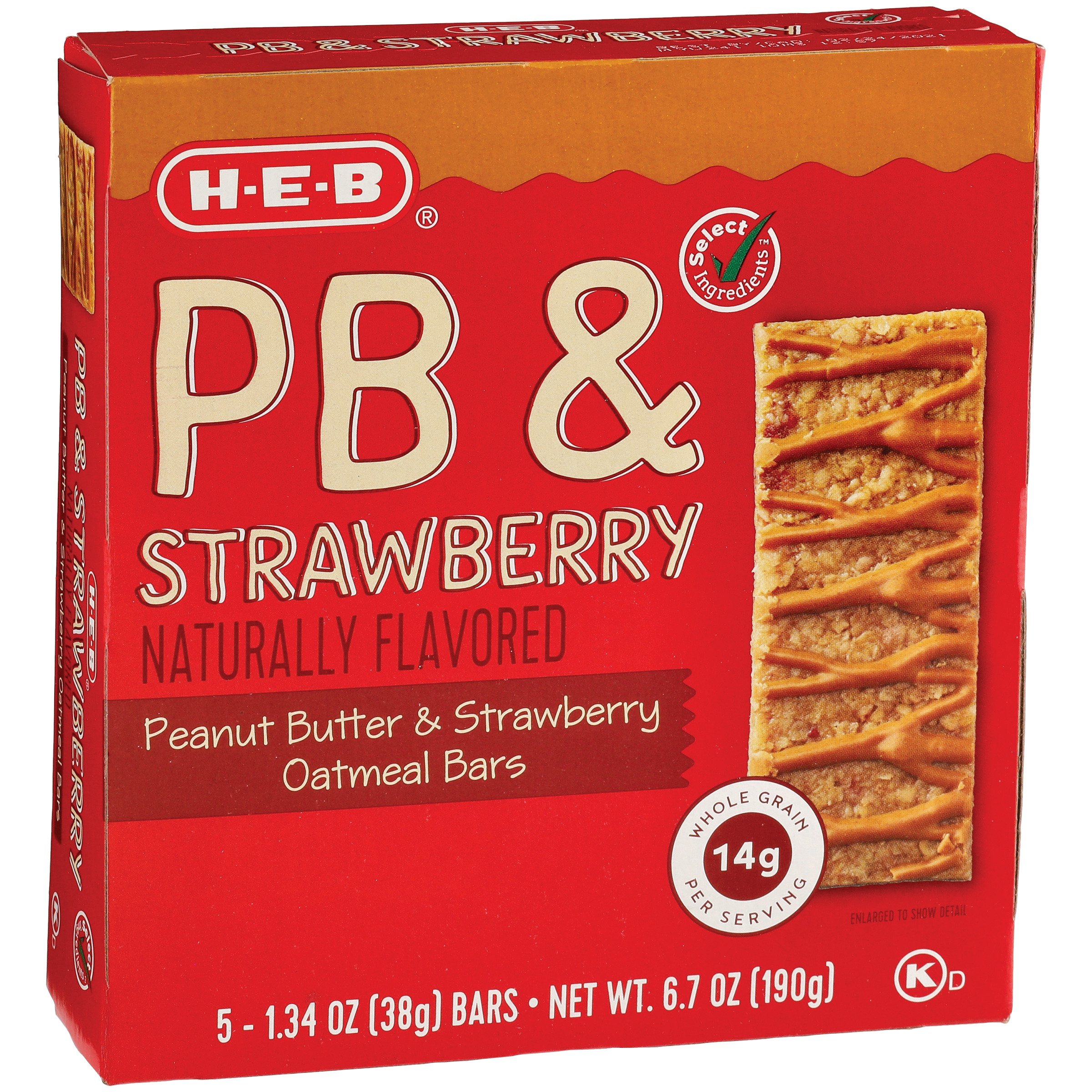 H E B Peanut Butter Strawberry Jelly Oatmeal Bars Shop Granola Snack Bars At H E B