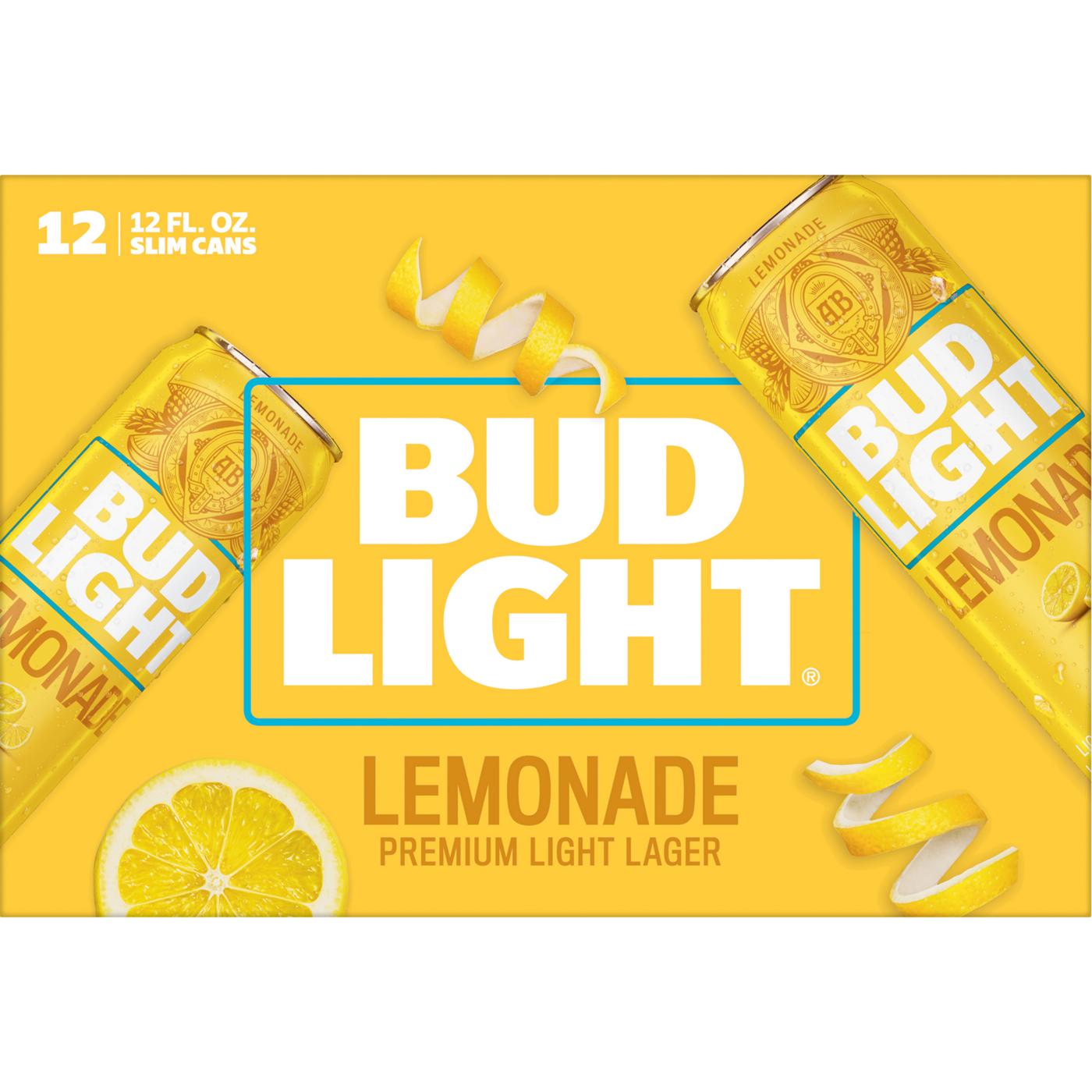 Bud Light Lemonade Beer 12 oz Cans; image 2 of 2