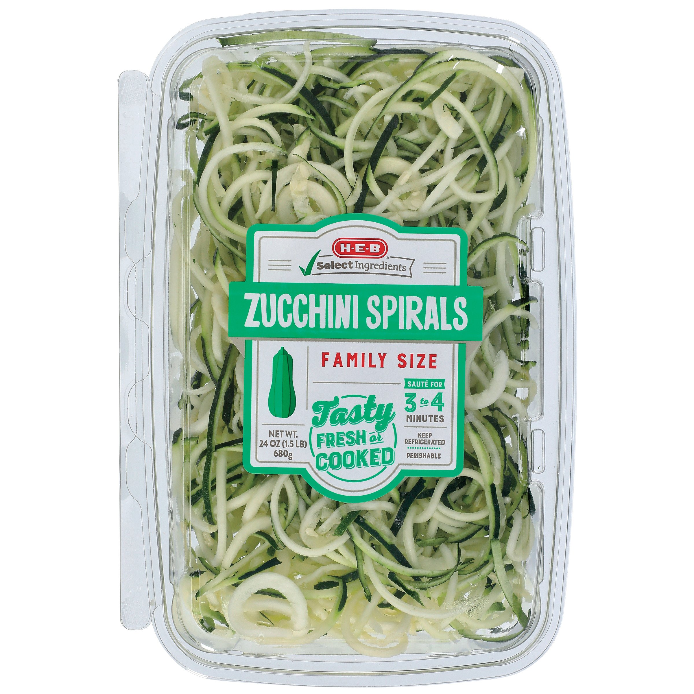 H-E-B Select Ingredients Zucchini Spirals Family Size - Shop Vegetables ...