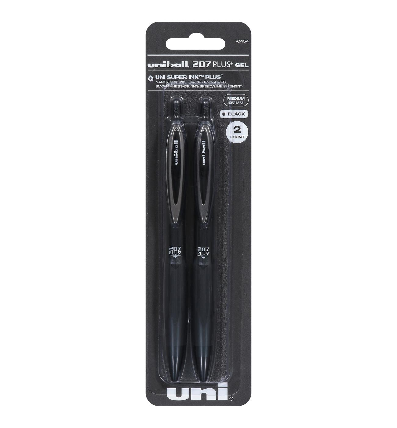 uniball 207 Plus+ 0.7mm Retractable Gen Pens - Black Ink; image 1 of 5