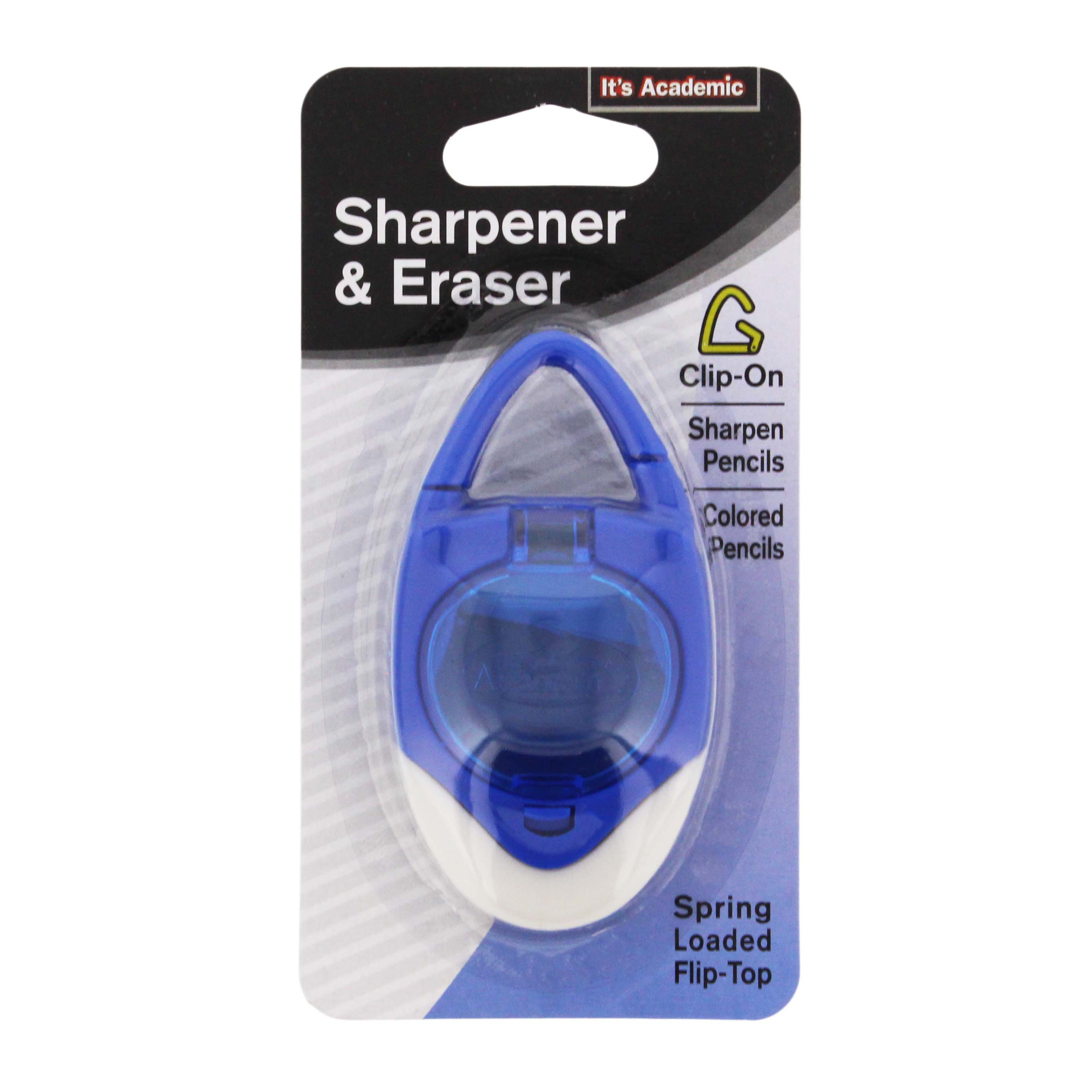 It's Academic Manual Pencil Sharpener, Flip Top, Assorted Colors