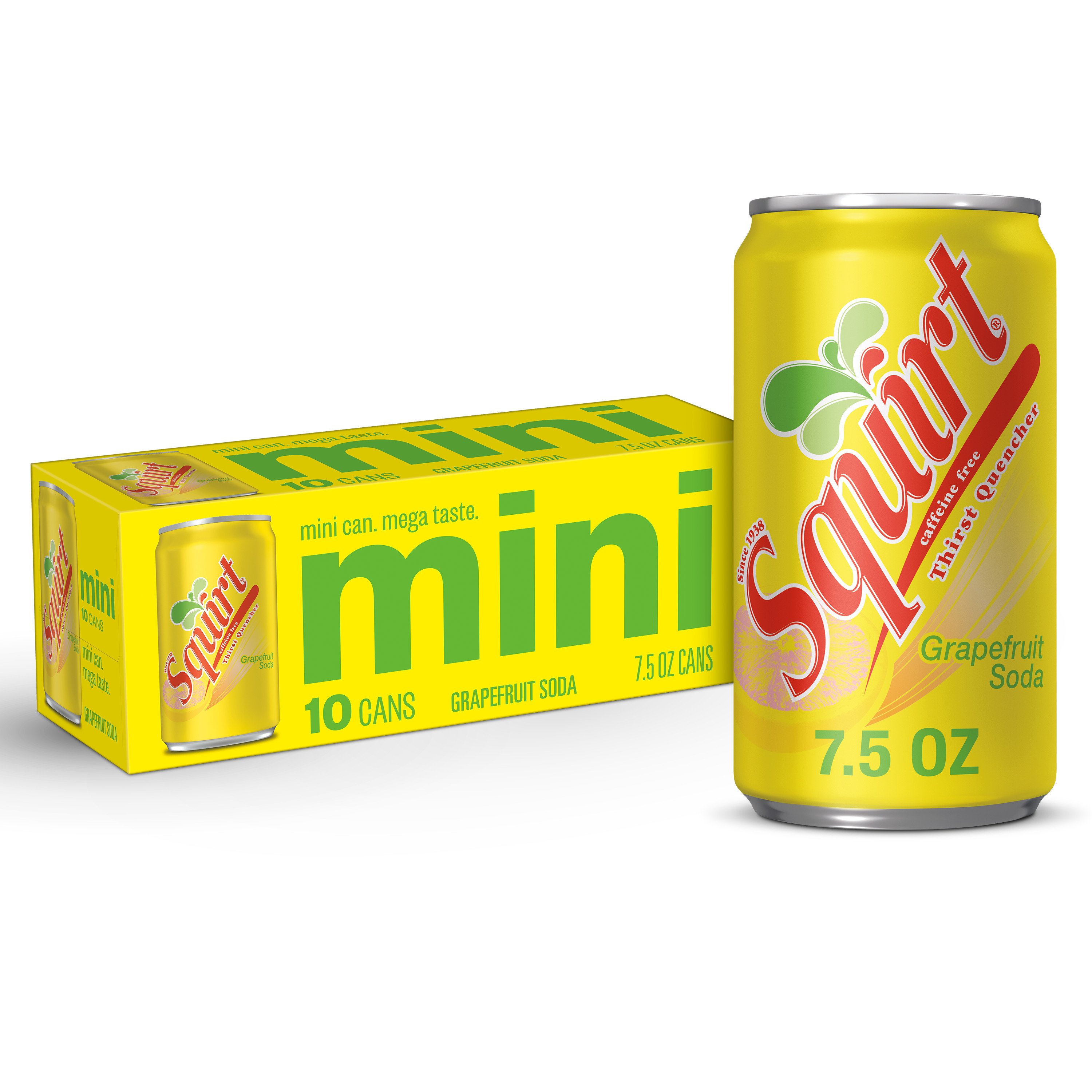 Squirt Citrus Grapefruit Soda 10 pk Mini Cans, 7.5 oz
