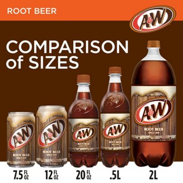 A&W Root Beer Caffeine Free Soda 10 pk Mini Cans, 7.5 oz