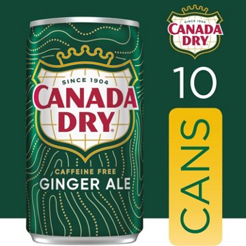 Canada Dry Ginger Ale Soda 10 pk Mini Cans, 7.5 oz