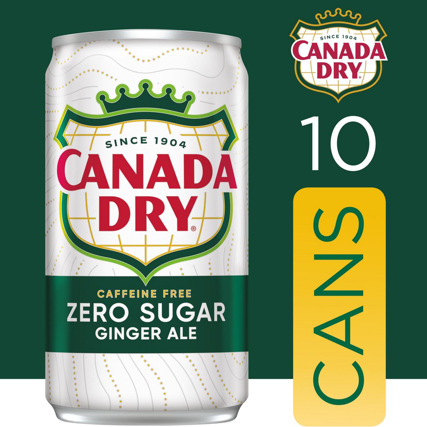 Canada Dry Zero Sugar Ginger Ale Soda 10 pk Mini Cans; image 2 of 6