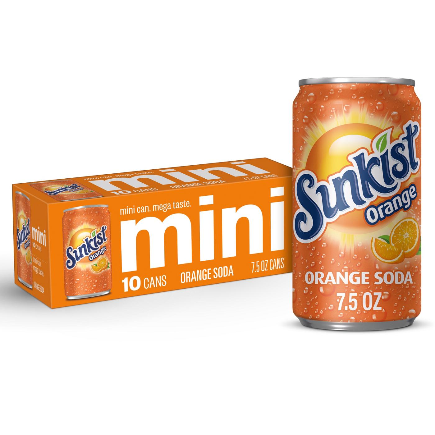 Sunkist Orange Soda 10 pk Mini Cans; image 1 of 4