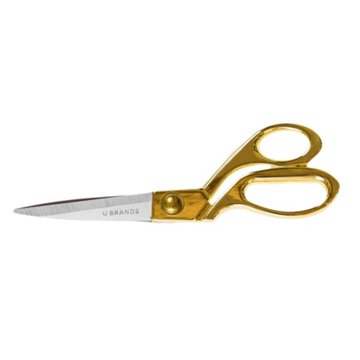 U Brands Metal Scissors - Gold, 8"